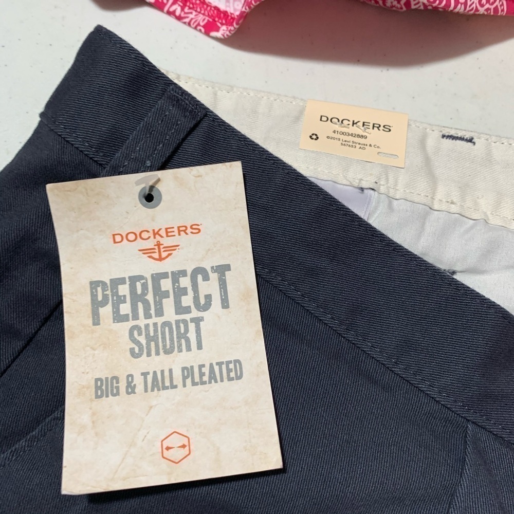 New Dockers Perfect Short Big & Tall Men’s 60 blue - Picture 5 of 8